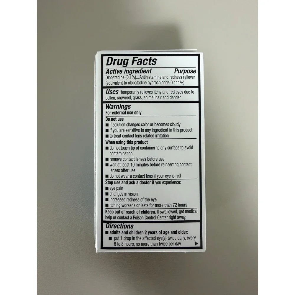 Pataday Twice Daily Relief Eye Allergy Itch & Redness Relief 5ml Exp 01/2027